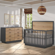 Como Naturale 5-in-1 Crib with Wood Panel