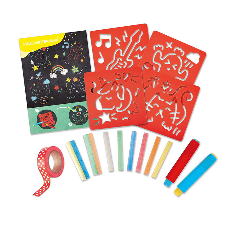 Chalks & Stencils Art Set