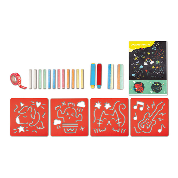 Chalks & Stencils Art Set