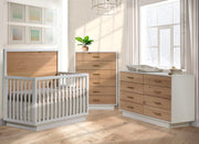 Como Naturale 5-in-1 Crib with Wood Panel