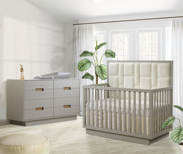 Como 5-in-1 Crib with Upholstered Panel