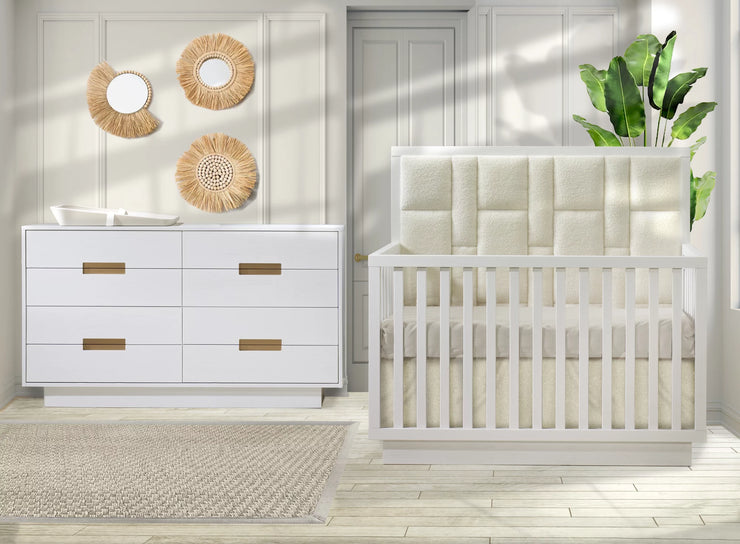 Como 5-in-1 Crib with Upholstered Panel