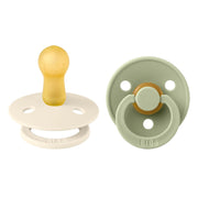 Colour Pacifier - Round - Natural Rubber Latex  (2-Pack)