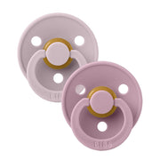 Colour Pacifier - Round - Natural Rubber Latex  (2-Pack)