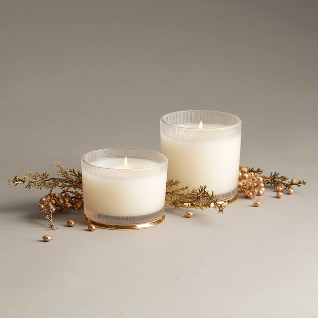 Frosted Wood Grain Candle